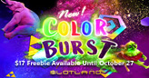 $17 Freebie to Try New Color Burst Six-reel Slot