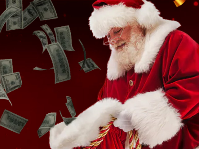 Christmas Gifts include Holiday Freebies and Match Bonuses