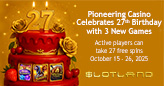 Slotland Celebrates 27 Years of iGaming Innovation with New Games and Birthday Promotions
