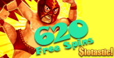 Grab 620 Free Spins on Lucha Libre slot at Slotastic