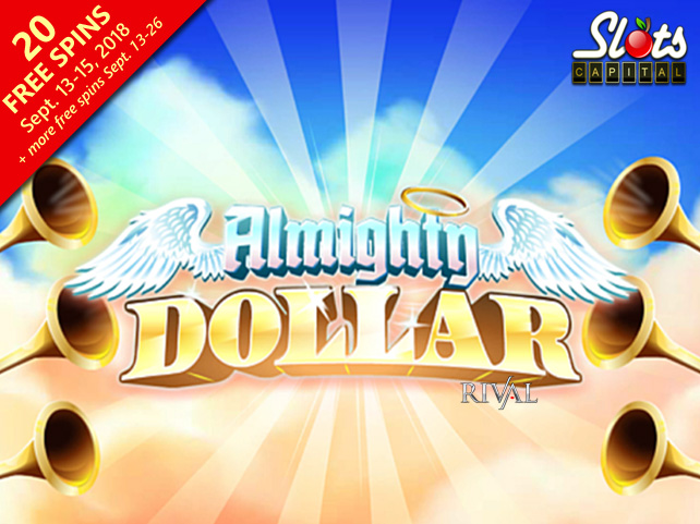 20 Free Spins on Rival's New Almighty Dollar Slot at Slots Capital