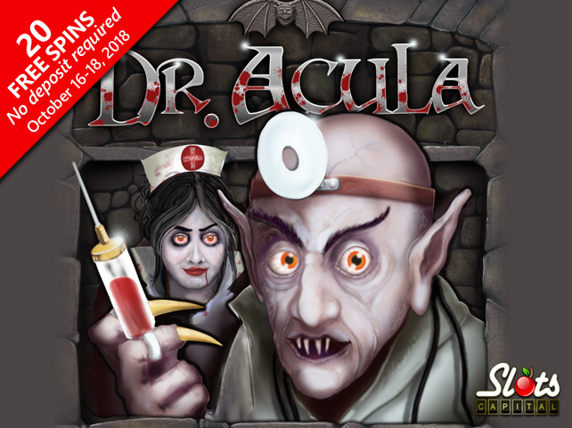 Get 20 Free Spins on New Dr. Akula Halloween Slot -- No Deposit Required