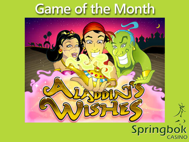 Aladdin’s Wishes Game of the Month at Springbok Casino