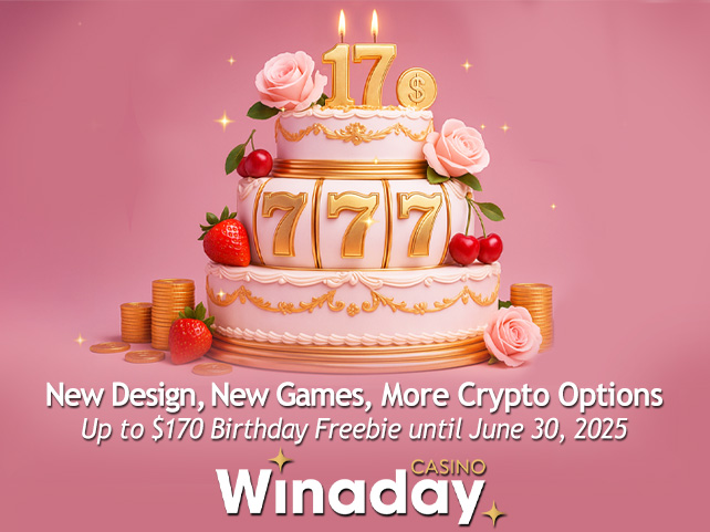 WinaDay Casino Celebrates 17 Years with a Stunning Glow-Up, New Games & More Crypto Options