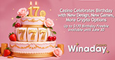 WinaDay Casino Celebrates 17 Years with a Stunning Glow-Up, New Games & More Crypto Options